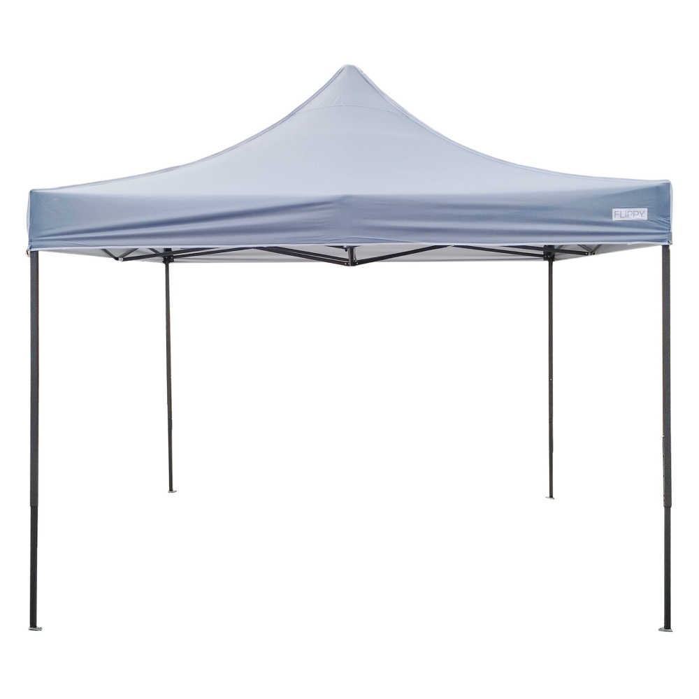 Cort pavilion pliabil 3x3m, cadru metal ranforsat, acoperis poliester oxford 420D, gri [3]