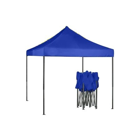 Cort pliabil pentru evenimente, cadru metalic, 2x2 m, albastru [6]