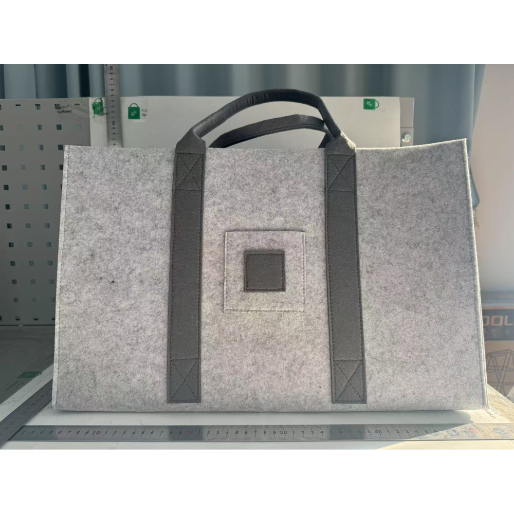 Cos multifunctional pentru rufe murdare, geanta durabila, manere rezistente, gri 50x34x32 cm [2]