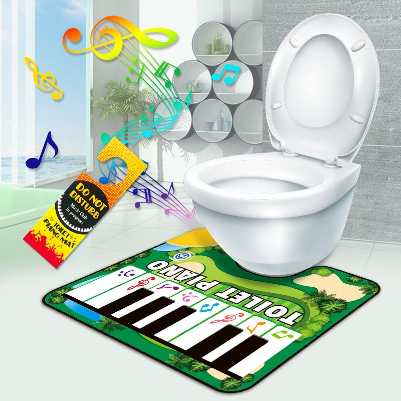 Covoras de baie cu pian electronic, model verde, 3 moduri, panza 60x48 cm [6]