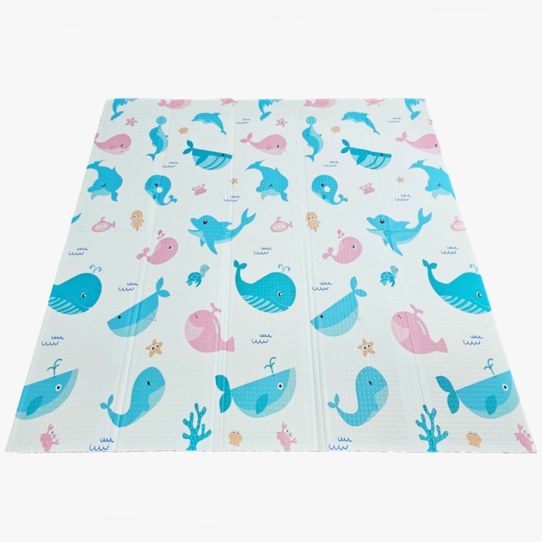 Covoras de joaca pentru copii, model ursuleti si delfini, cu spuma, impermeabil, antiderapant [2]