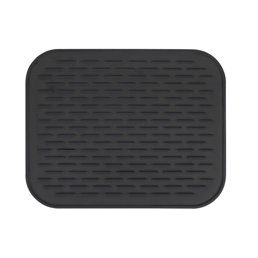 Covoras din silicon pentru scurgere vase, rezistent la temperaturi, 30x24 cm, negru [8]