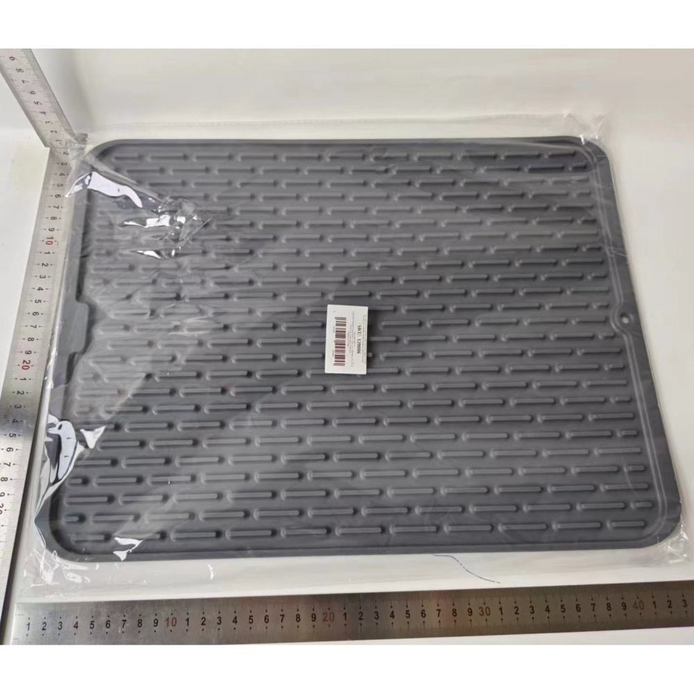 Covoras din silicon pentru scurgere vase, rezistent la temperaturi, 43x32.5 cm, negru [10]