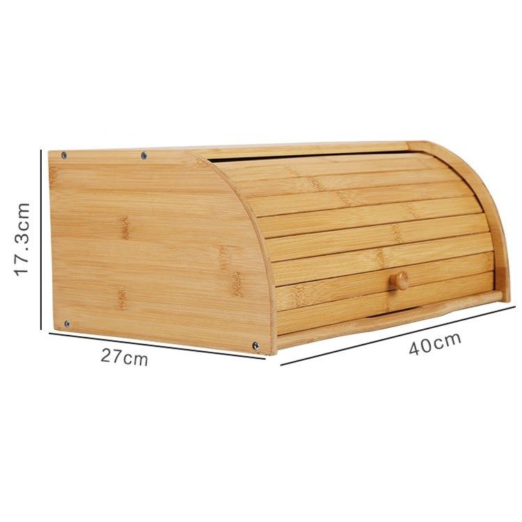 Cutie de paine, multifunctionala, din lemn de bambus, 40 x 27 x 17.3 cm, natur [3]