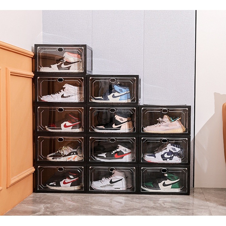 cutie organizator pantofi transparent gri cu usa magnetica [2]