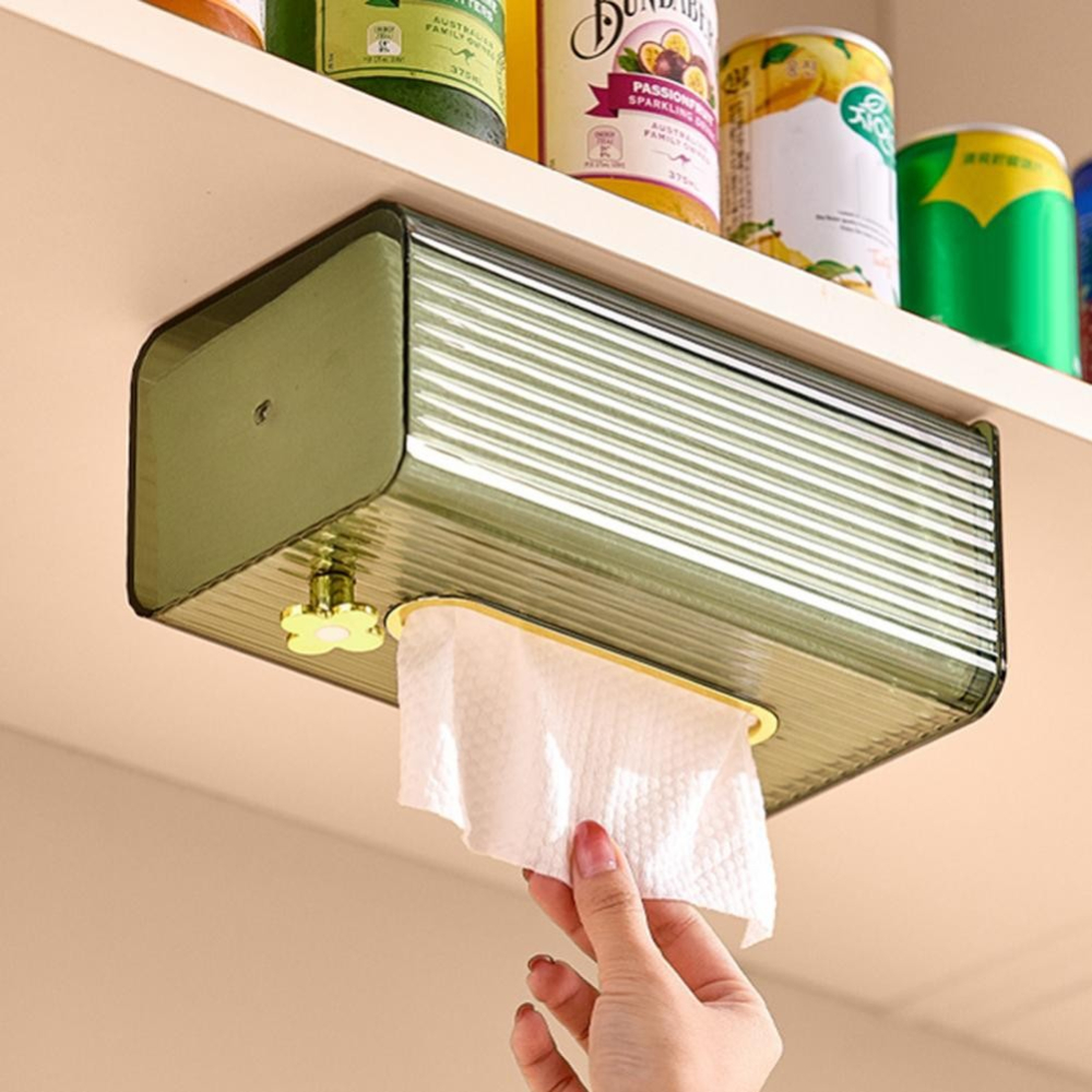 cutie suport servetele plastic dur verde montare perete [2]