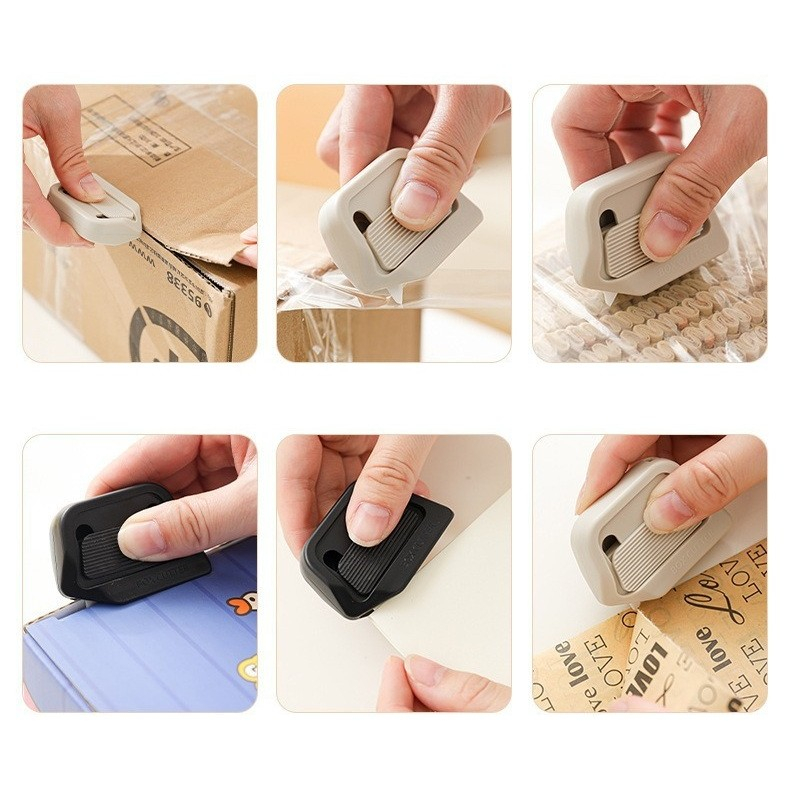 Cutter portabil, lama ceramica autoretractabila, magnet integrat, maner ABS negru [3]