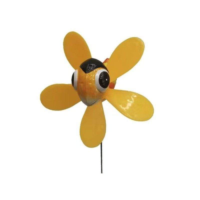 Decoratiuni gradina, set 4 moristi de vant, modele insecte si flori, metal multicolor [5]