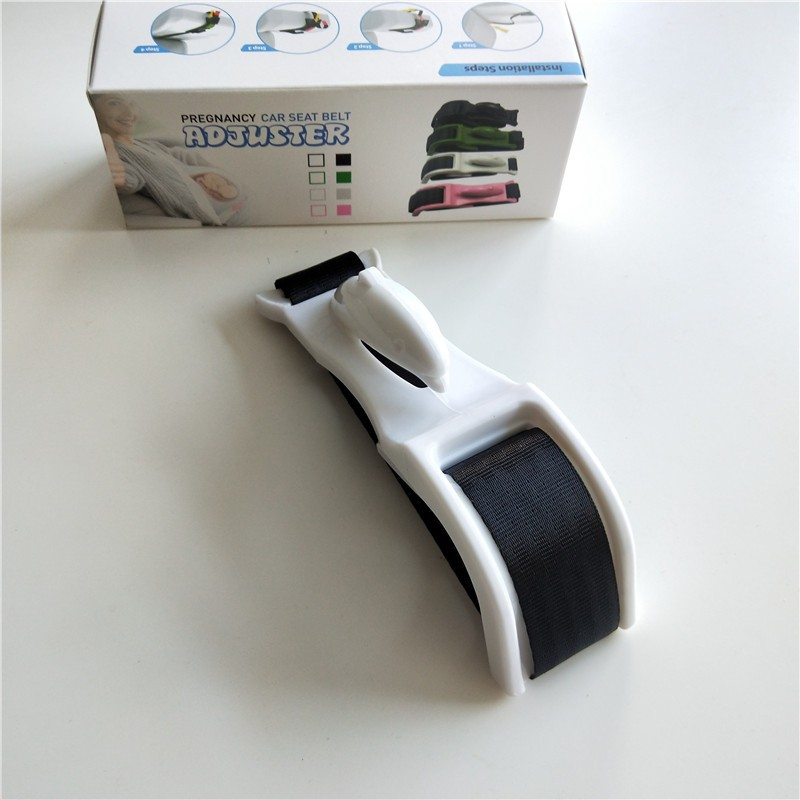 Deviator centura de siguranta pentru gravide, model Delfin alb, ajustabil, 21x6 cm [9]