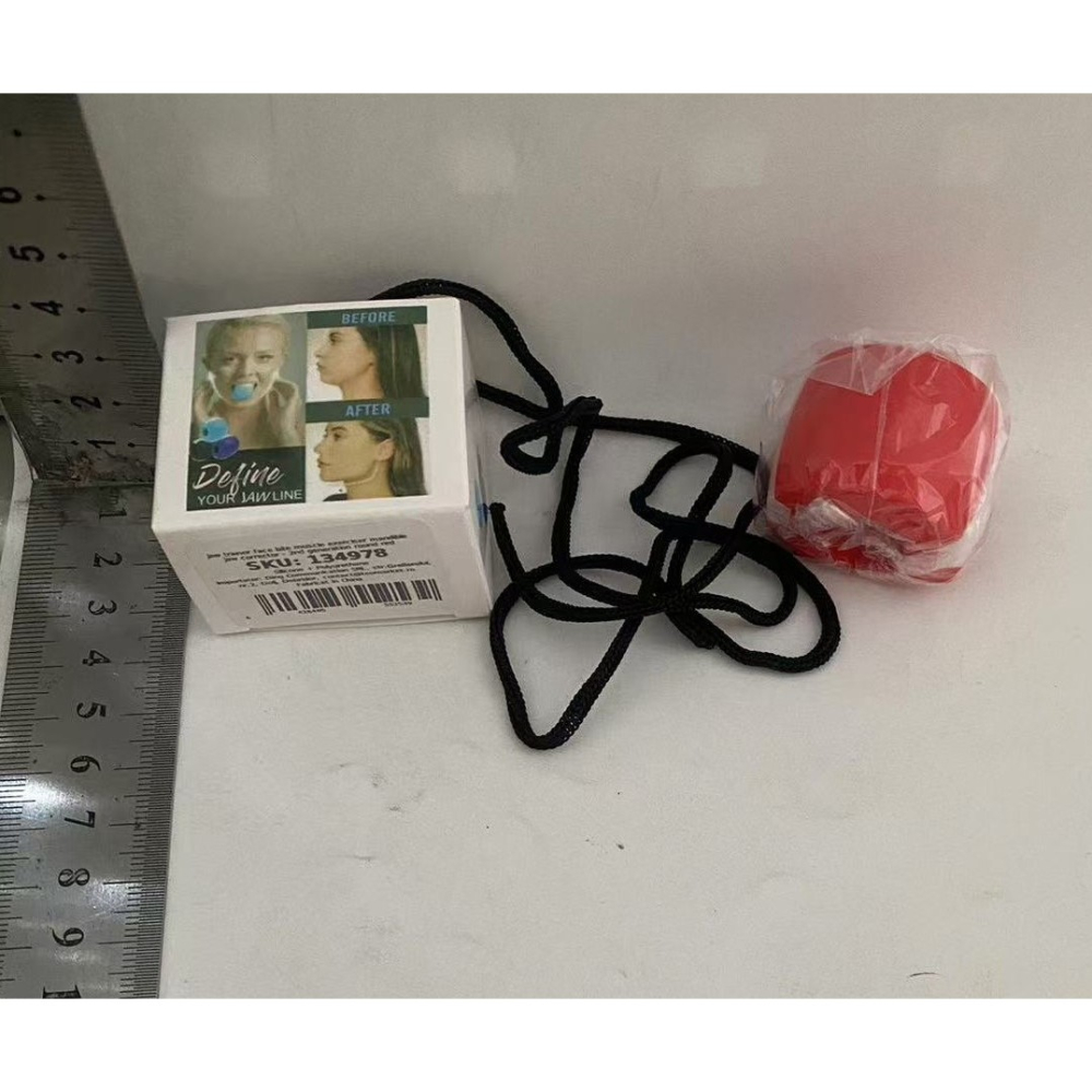 Dispozitiv tonifiere faciala, model compact, silicon si poliuretan, rosu [5]