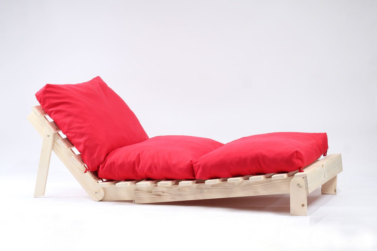 Fotoliu Pufrelax Sezlong Lemn Fubsy, 170 cm x 88 cm x 73 cm, Mare, Bombay Montana Red [4]