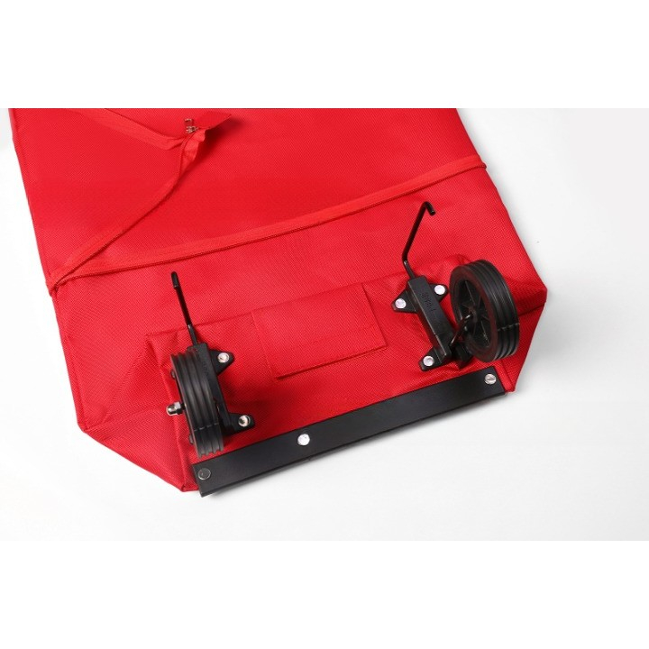 geanta pliabila cu carucior 2 in 1 rosie [3]