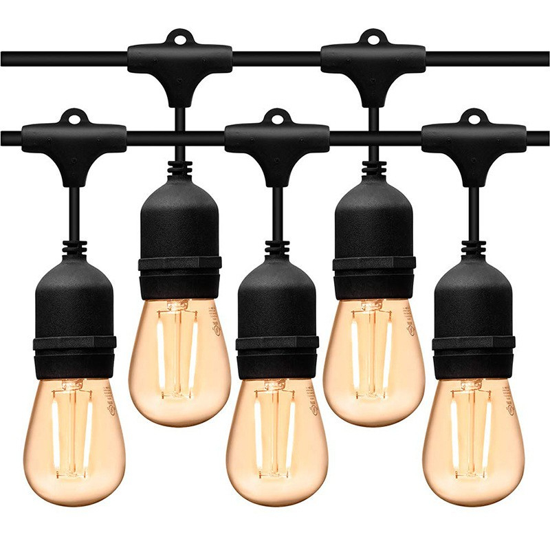 Ghirlanda luminoasa cu 10 LED-uri model bulb, interconectabila, 10 m, alb cald [6]