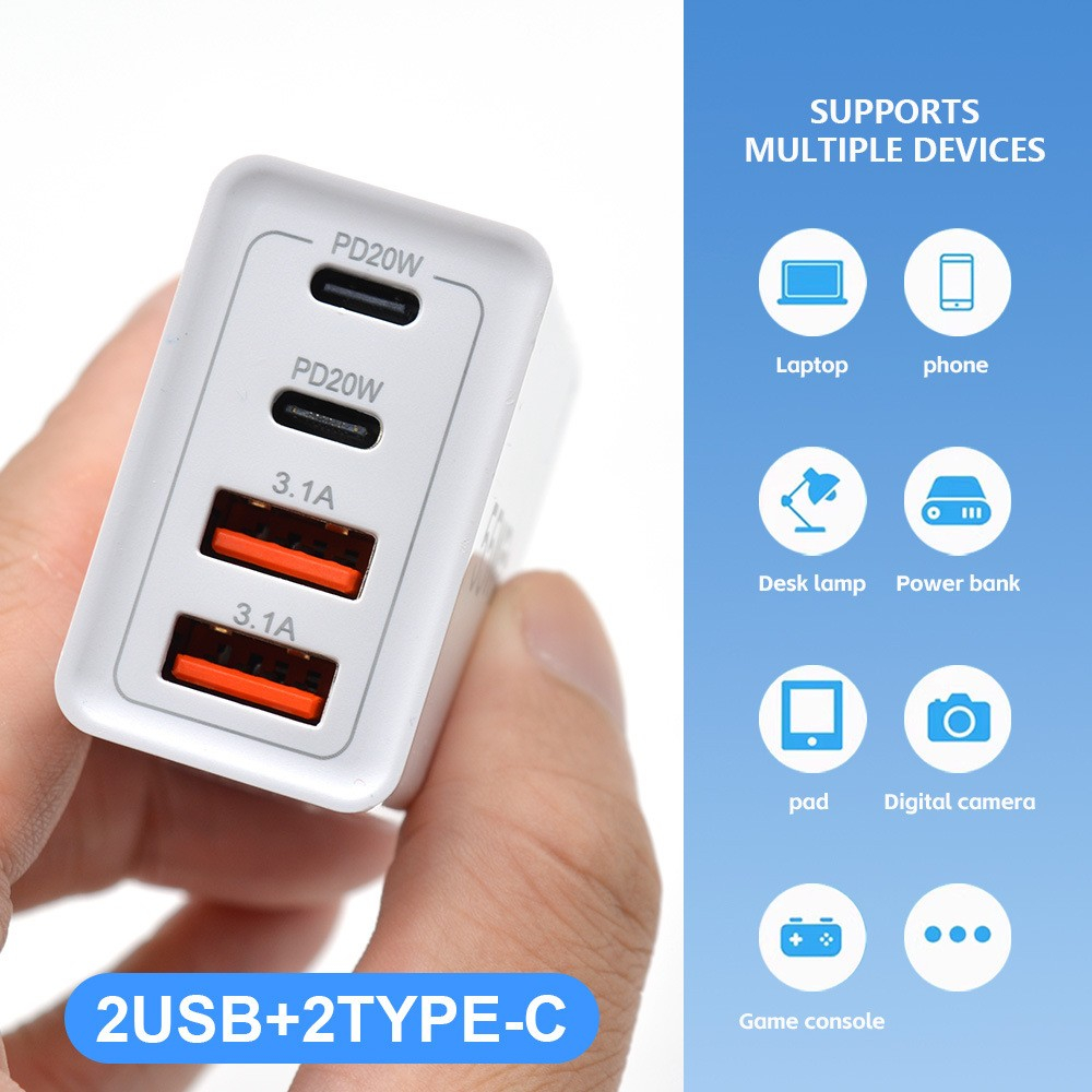 incarcator rapid telefon 55w cu 4 porturi usb alb [2]