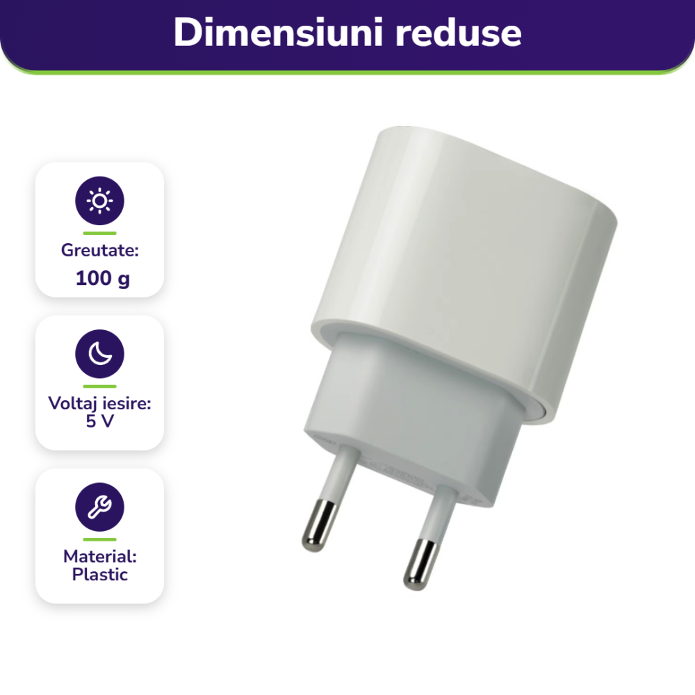 incarcator usb-c 35w fast charge cablu inclus alb [3]