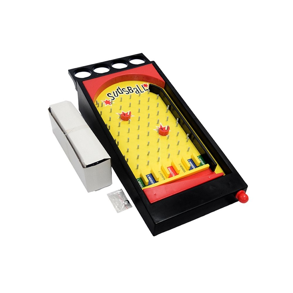 Joc de societate pinball cu pahare pentru shoturi, 40 x 17, 7 cm, galben [6]
