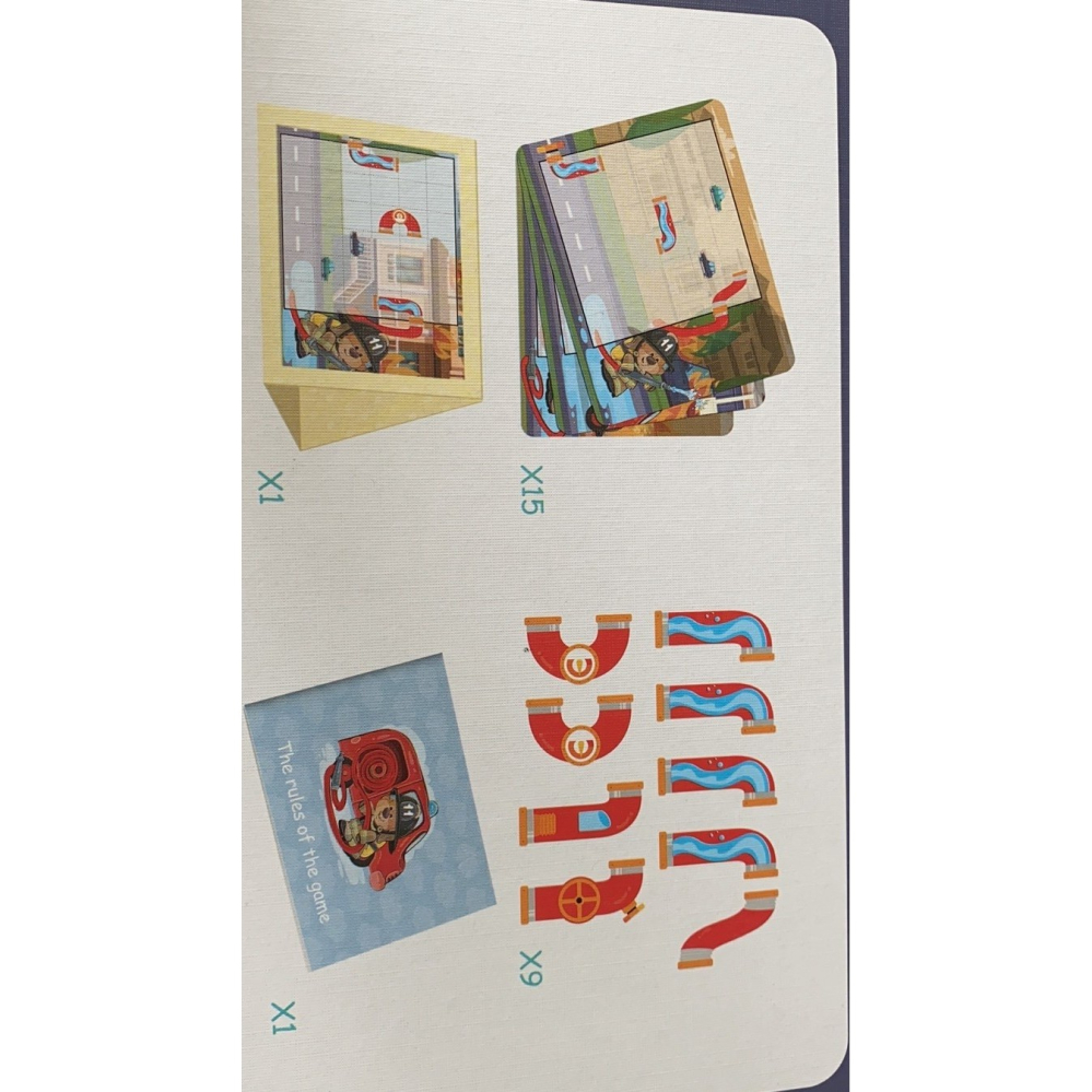 Joc educativ magnetic de interconectare, micul pompier, 15 nivele, 9 carti, multicolor [5]