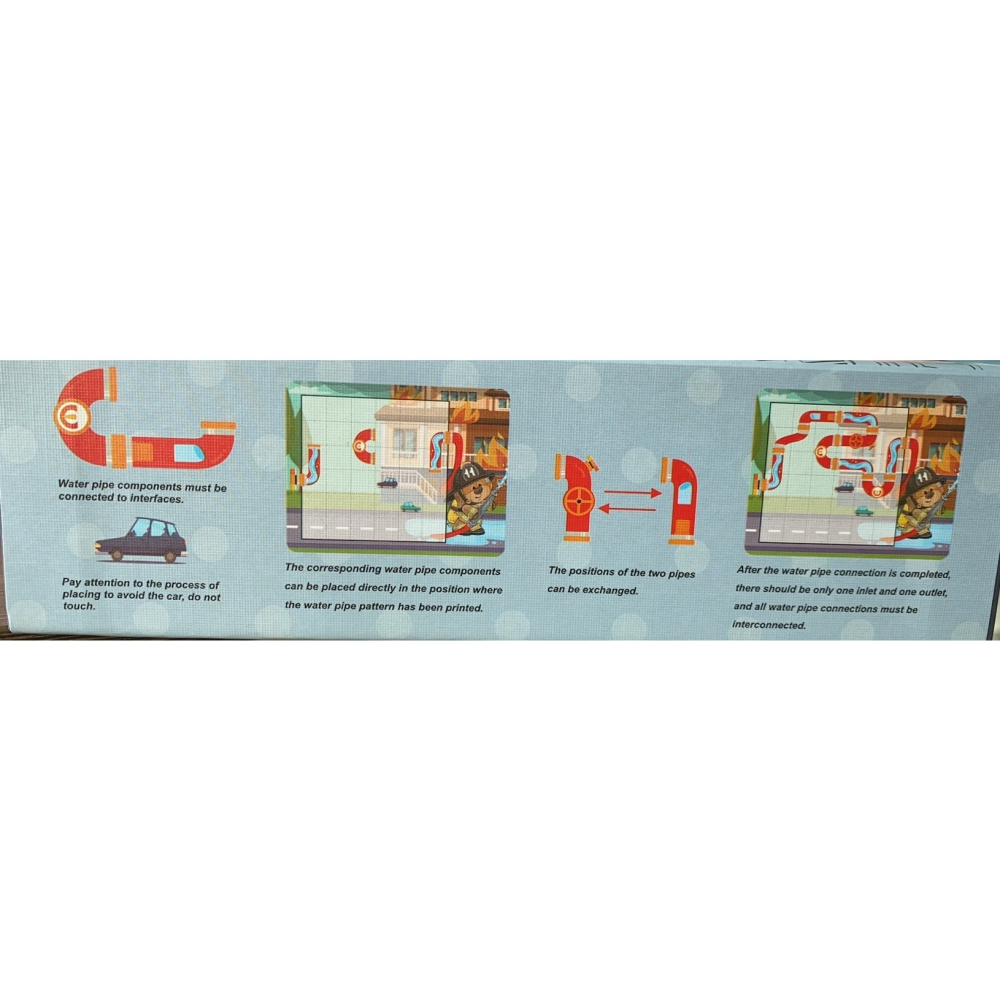 Joc educativ magnetic de interconectare, micul pompier, 15 nivele, 9 carti, multicolor [3]