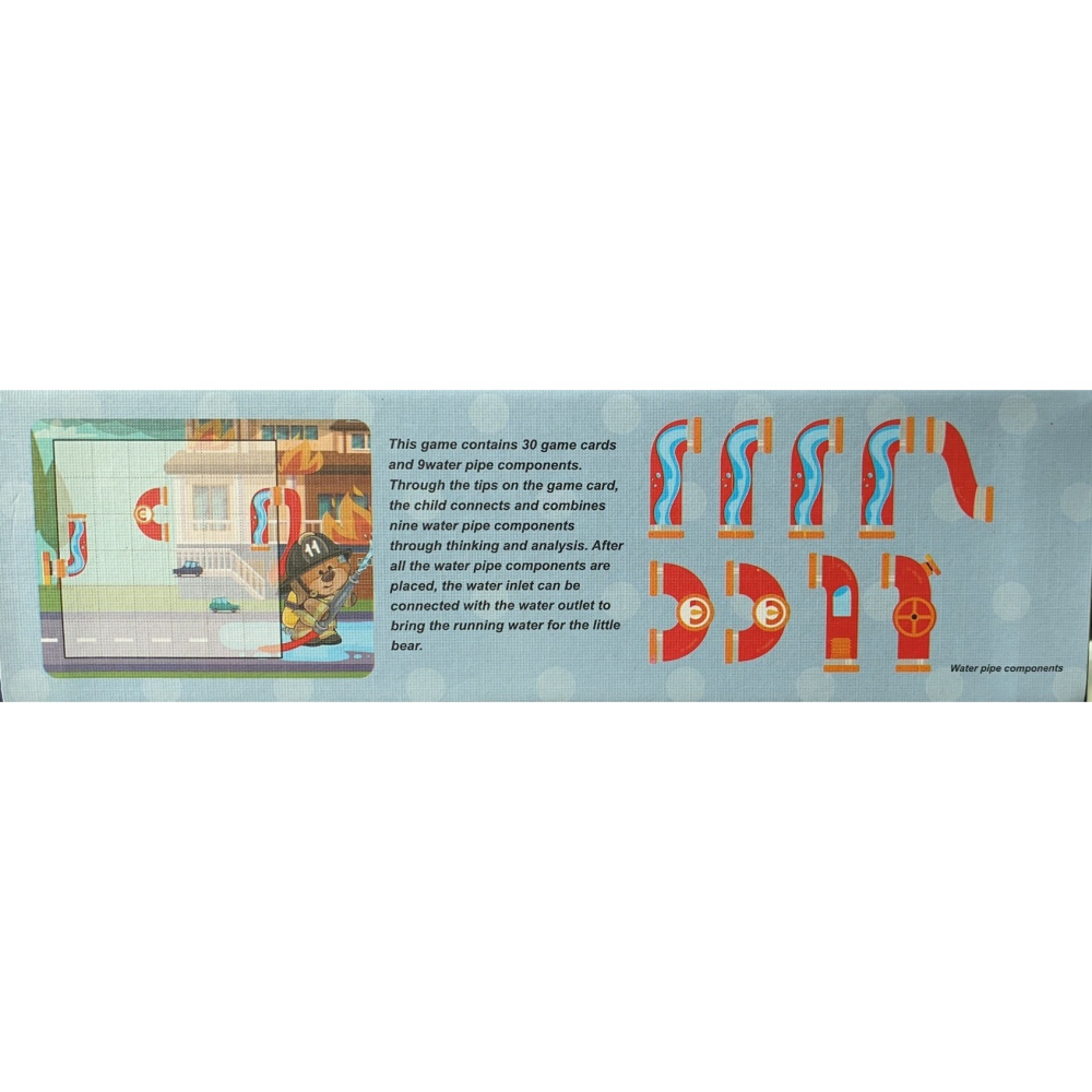 Joc educativ magnetic de interconectare, micul pompier, 15 nivele, 9 carti, multicolor [4]