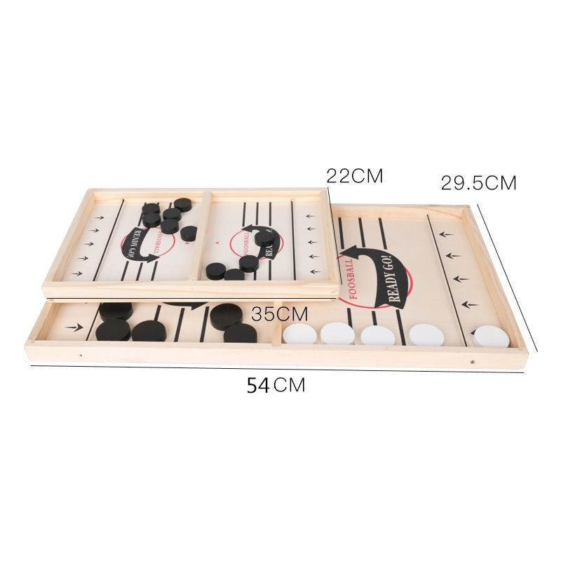 Joc fooseball interactiv, tip hockey pe gheata, lemn, 10 piese de joc [5]