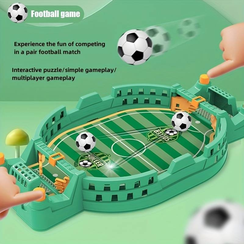 Joc fotbal de masa interactiv, cu 2 mingi incluse, tabla scor, 22.8x12x4 cm, verde [8]