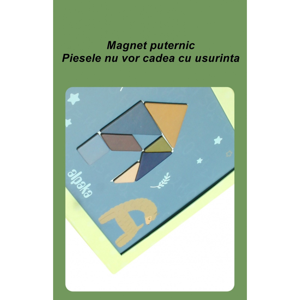 joc magnetic tangram tabla si 34 piese multicolor [2]