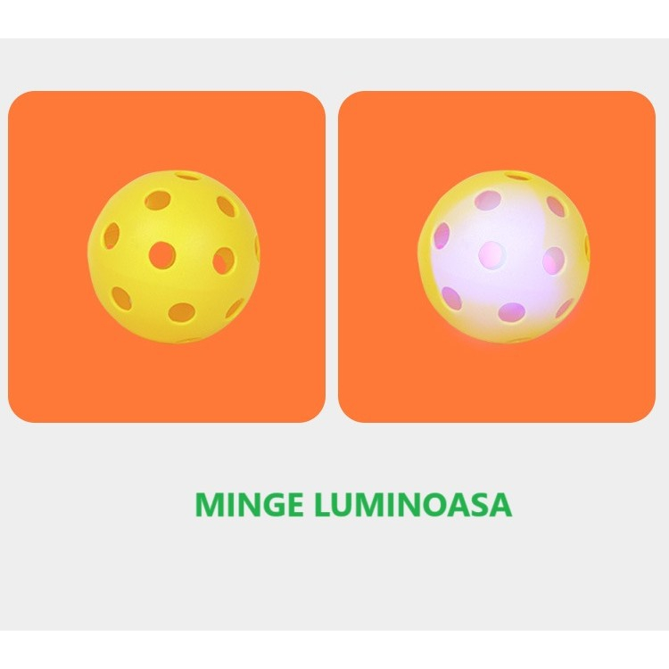 Joc Spikeball, set in 2, cu plase ergonomice, mingi luminoase, multicolor [3]