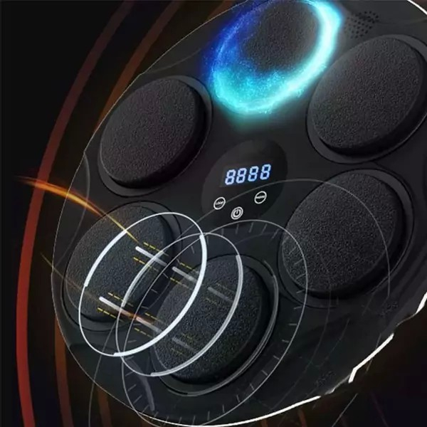 Jucarie de boxat interactiva, cu Bluetooth si lumini, montare cu ventuze, 44 cm diametru [2]