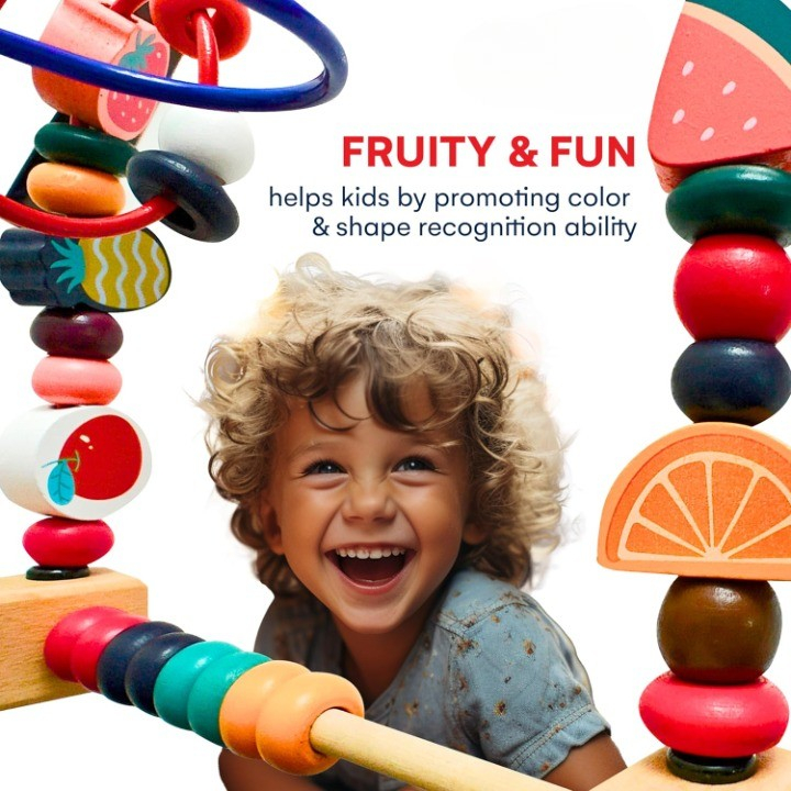 jucarie lemn montessori labirint motricitate abac colorat [5]