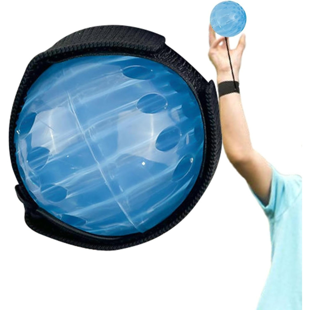 Jucarie interactiva, minge saltareata Crystal Ball, cu lumini, din plastic albastru [6]