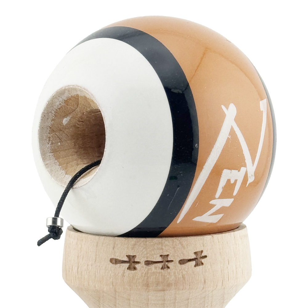 kendama cu cupe mari king size v3 rulment metalic lemn 18 cm maro [6]