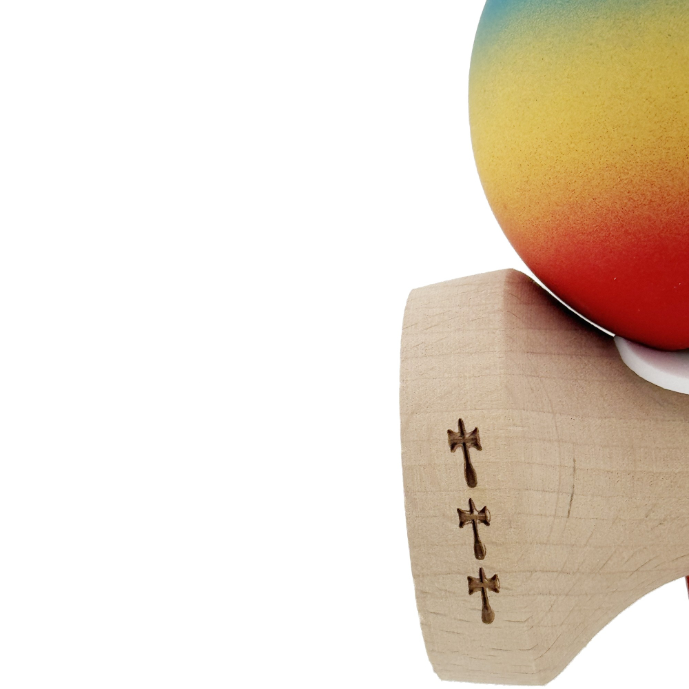 kendama profesionala king size cups rubber grip lemn 18 cm [6]