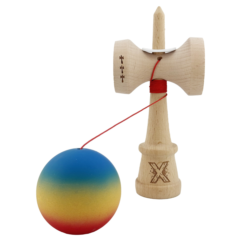 kendama profesionala king size cups rubber grip lemn 18 cm [3]