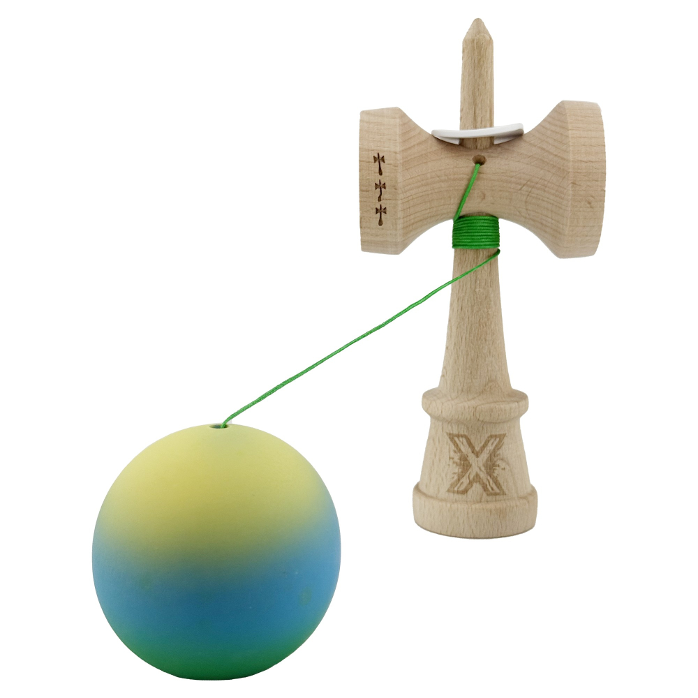 kendama profesionala cu cupe mari lemn natural [4]