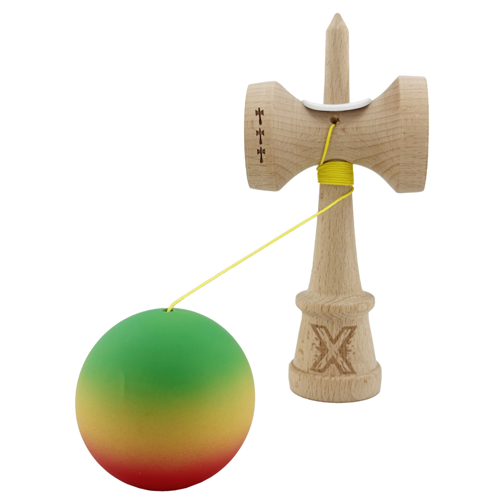 kendama profesionala cu cupe mari si ata colorata [4]