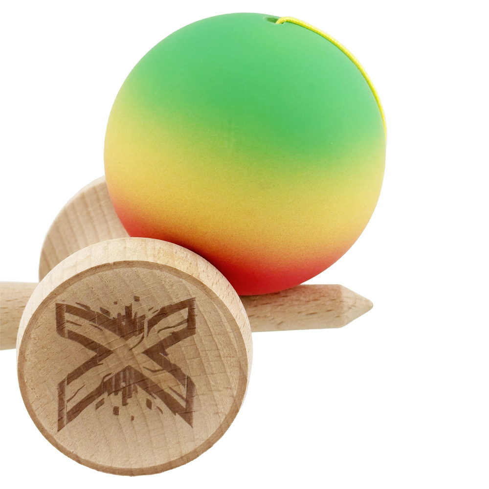 kendama profesionala cu cupe mari si ata colorata [8]