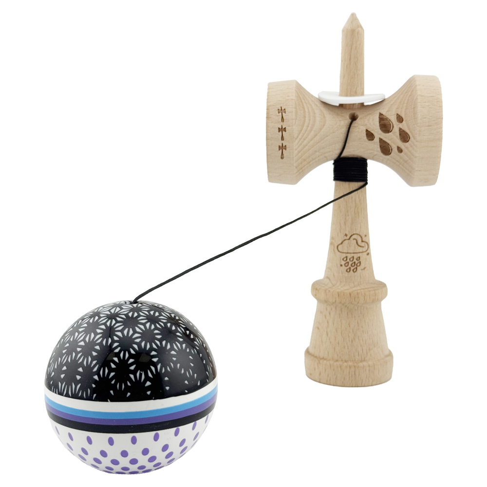 Kendama profesionala, Super Sticky cu Cupe Mari KING SIZE V3, lemn 18 cm, ata 62/65 cm [4]