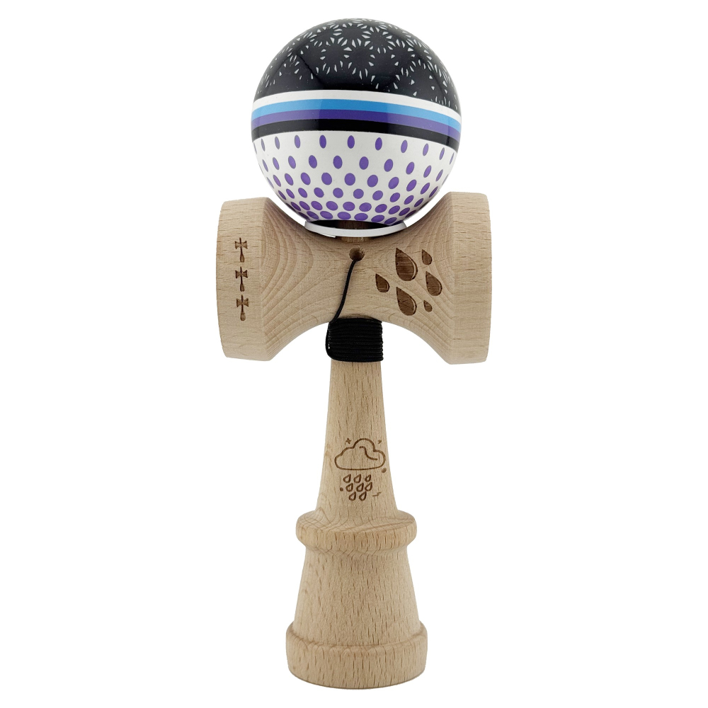 Kendama profesionala, Super Sticky cu Cupe Mari KING SIZE V3, lemn 18 cm, ata 62/65 cm [2]