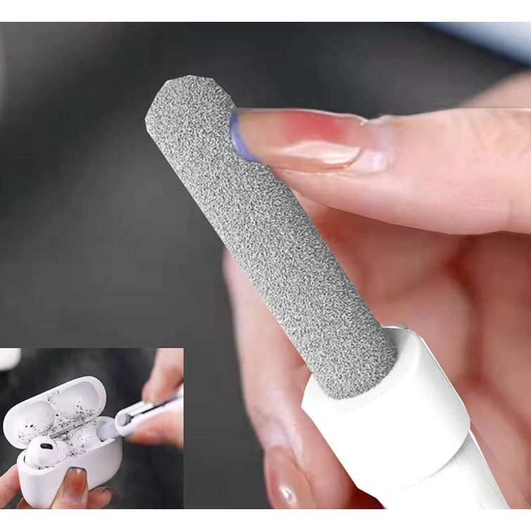 Kit de curatare casti 3in1, multifunctional, cu capete diferite, din ABS si inox [4]