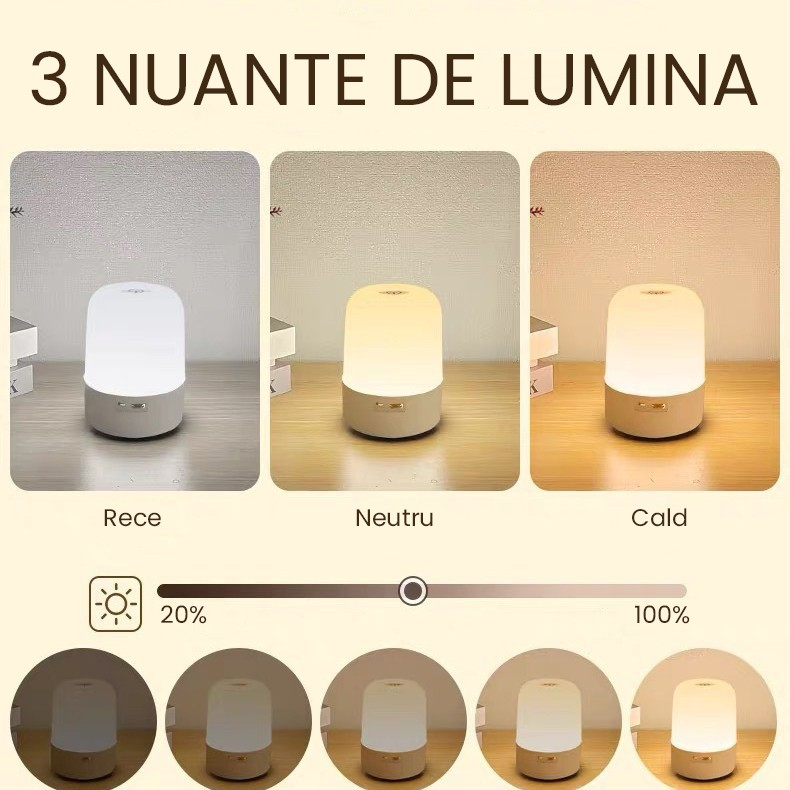 lampa led reincarcabila lumina reglabila control tactil [6]