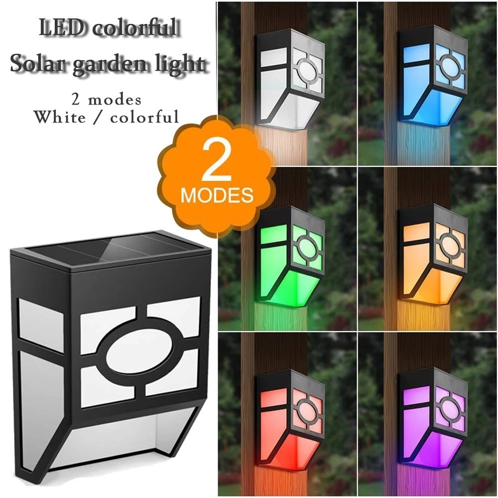 lampa solara cu senzor lumina colorata exterior [7]