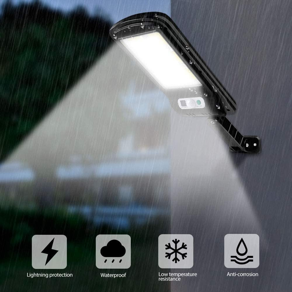 Lampa solara de exterior, 20 W, 2400 lumeni, senzor miscare si lumina, IP65 [4]