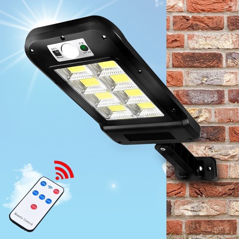 Lampa solara de exterior, LED 128 COB, 3072 lumeni, IP65, senzor miscare [9]