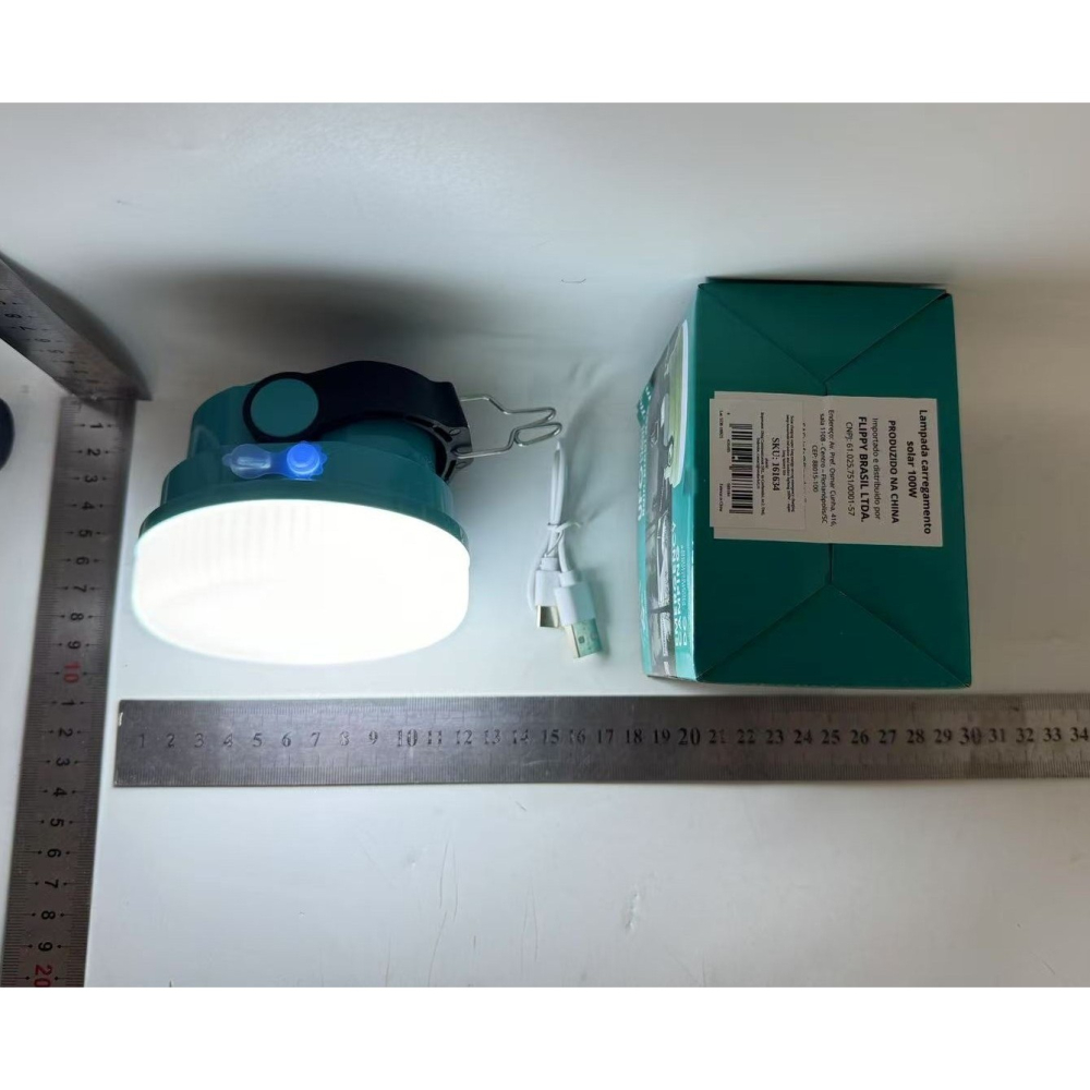 lampa solara LED portabila albastra 100W [8]