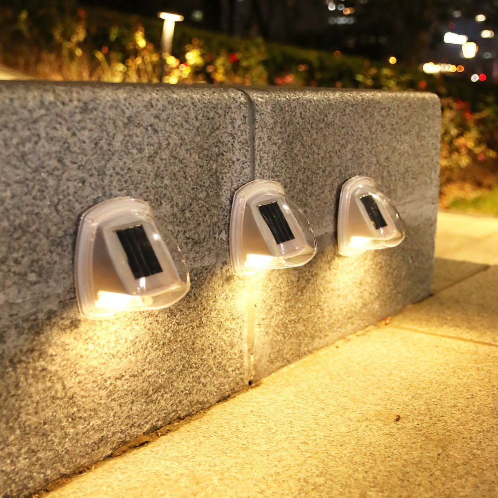 Lampa solara LED pentru gradina, set 2 bucati, montare perete, 8 LED-uri alb cald [4]