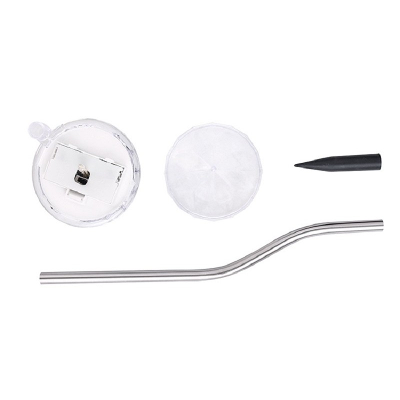 Lampa solara LED pentru gradina, set 4 bucati, tip diamant, lumina alb rece [6]