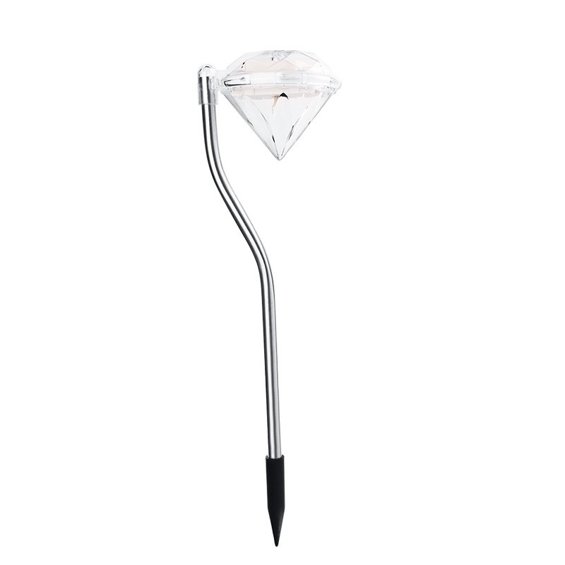 Lampa solara LED pentru gradina, set 4 bucati, tip diamant, lumina alb rece [3]