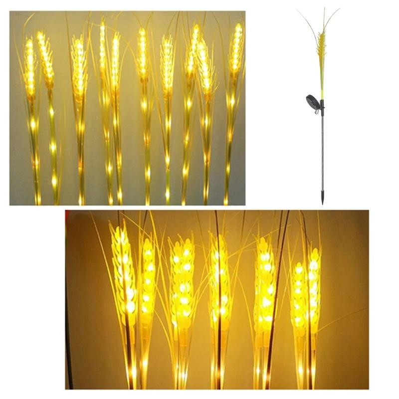Lampa solara LED tip spic de grau, inaltime 80 cm, lumina calda, rezistenta la apa [4]