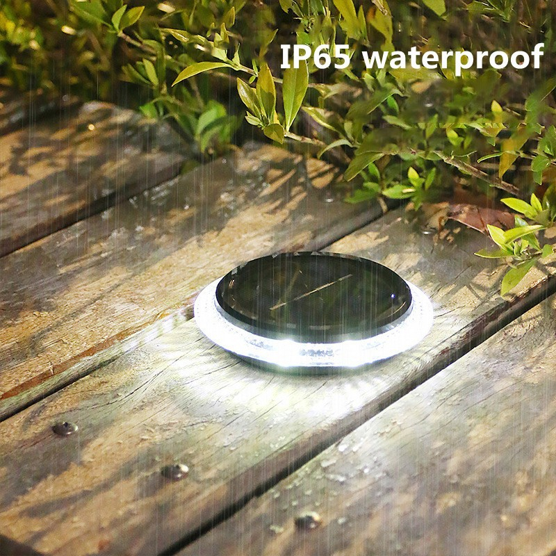 Lampa solara LED tip spot, set 4 bucati, 8 LED-uri, ABS si policarbonat, lumina alba rece [6]