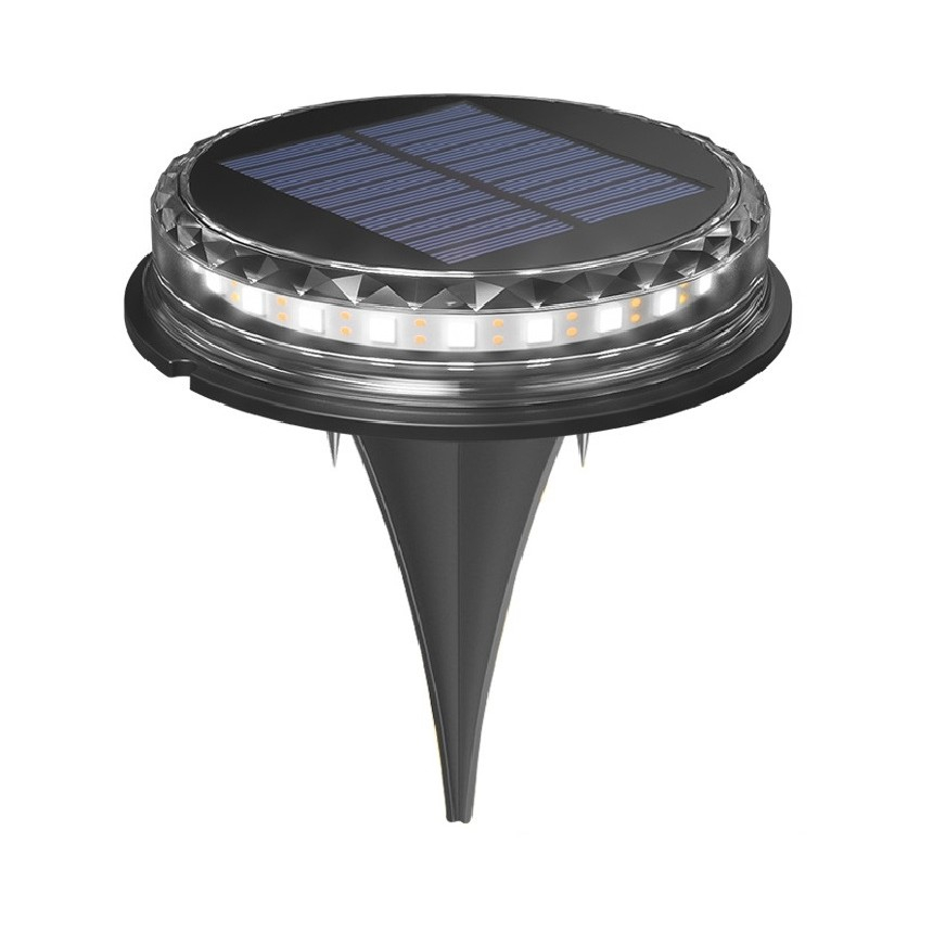 Lampa solara LED tip spot, set 4 bucati, 8 LED-uri, ABS si policarbonat, lumina alba rece [3]